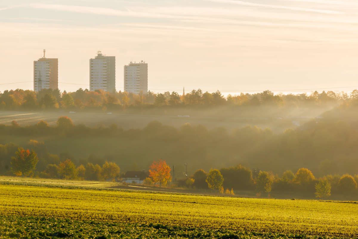 Böfinger Hochhäuser im Herbst